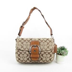 Coach Y2K Vintage Brown Signature Buckle Bag